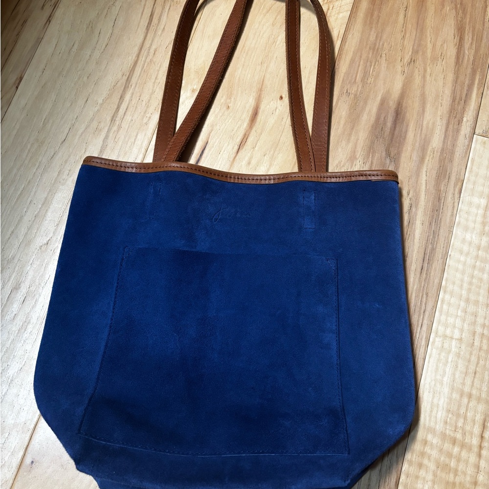 Blue Suede Tote Bag joji & co